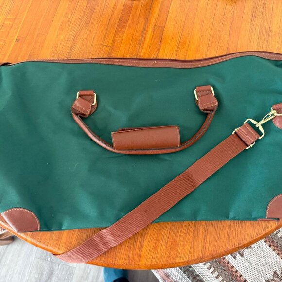 RALPH LAUREN Green and brown canvas shoulder bag - Picture 2 of 3